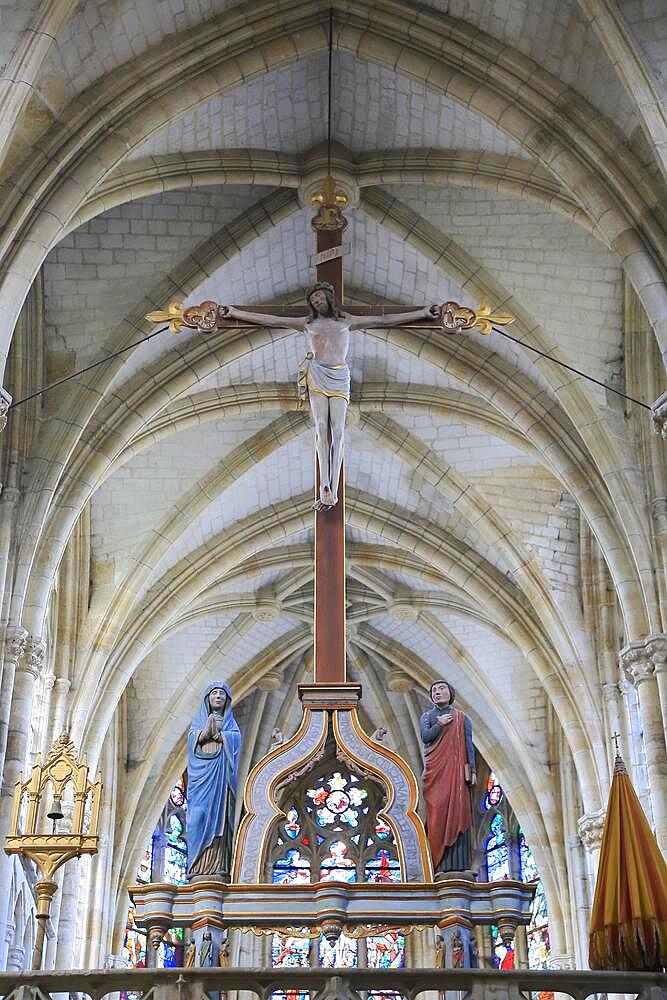 Gothic Basilica of Notre Dame, LEpine, Marne department, Grand Est region, France, Europe