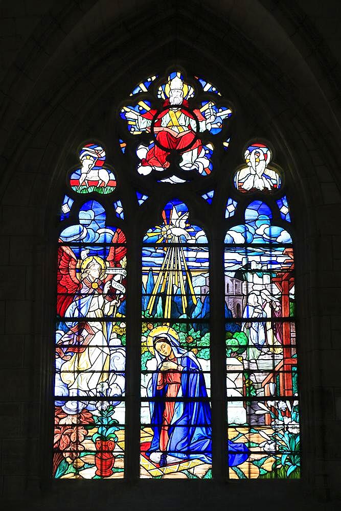 Gothic Basilica of Notre Dame, LEpine, Marne department, Grand Est region, France, Europe