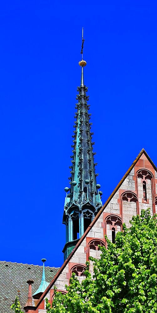 Historic church in Tauberbischofsheim, Main-Tauber district, Stuttgart, Baden-Wuerttemberg, Germany, Europe