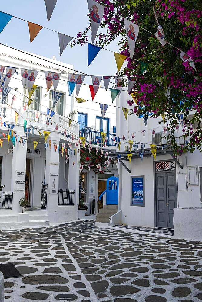 The white washed old town of Horta, Mykonos, Greece, Europe