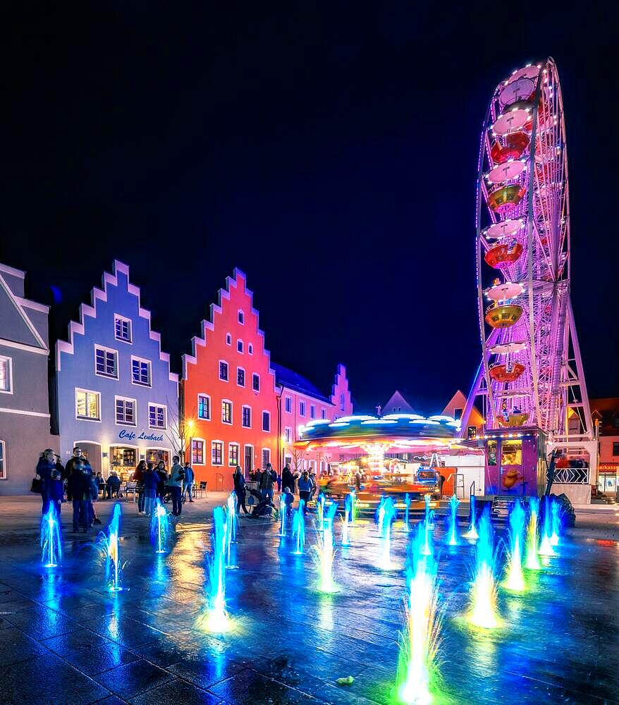 SCHROBENHAUSEN, GERMANY, MARCH 25: Historic ferris wheel in the city of Schrobenhausen, Germany on March 25, 2022