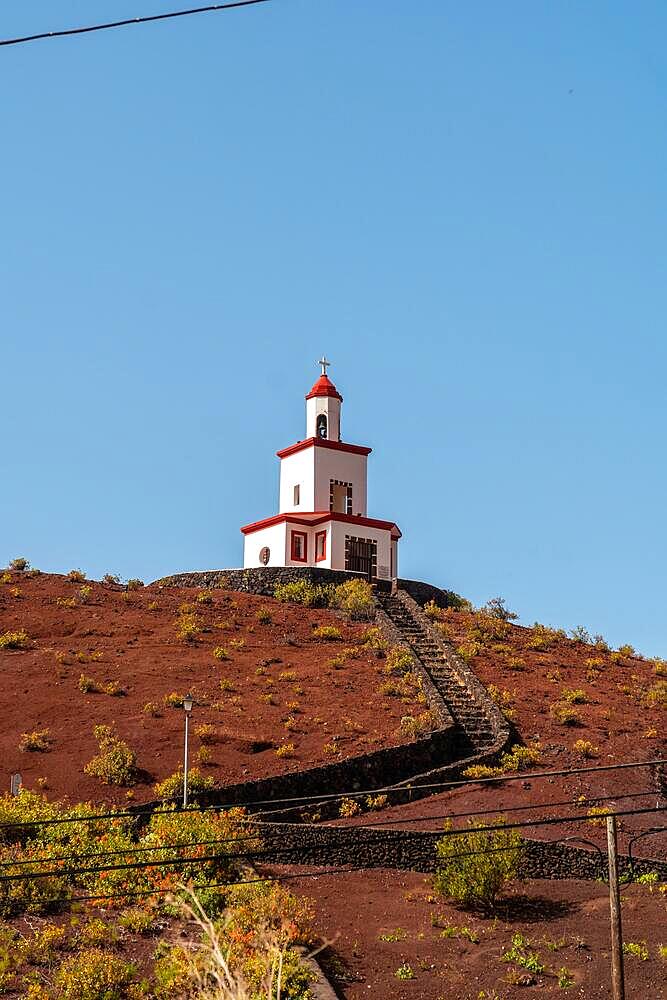 Beautiful Bell Tower of Joapira above the parish church of Nuestra Senora de Candelaria in La Frontera on El Hierro, Canary Islands, Spain, Europe