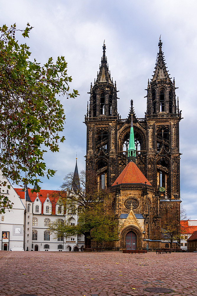 Meissen old town with the Meissen cathedral