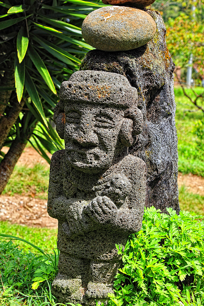 Republic of Colombia, San Augustin, Departamento Huila, archaeological site, prehistoric statues carved from lava and basalt, Colombia, South America