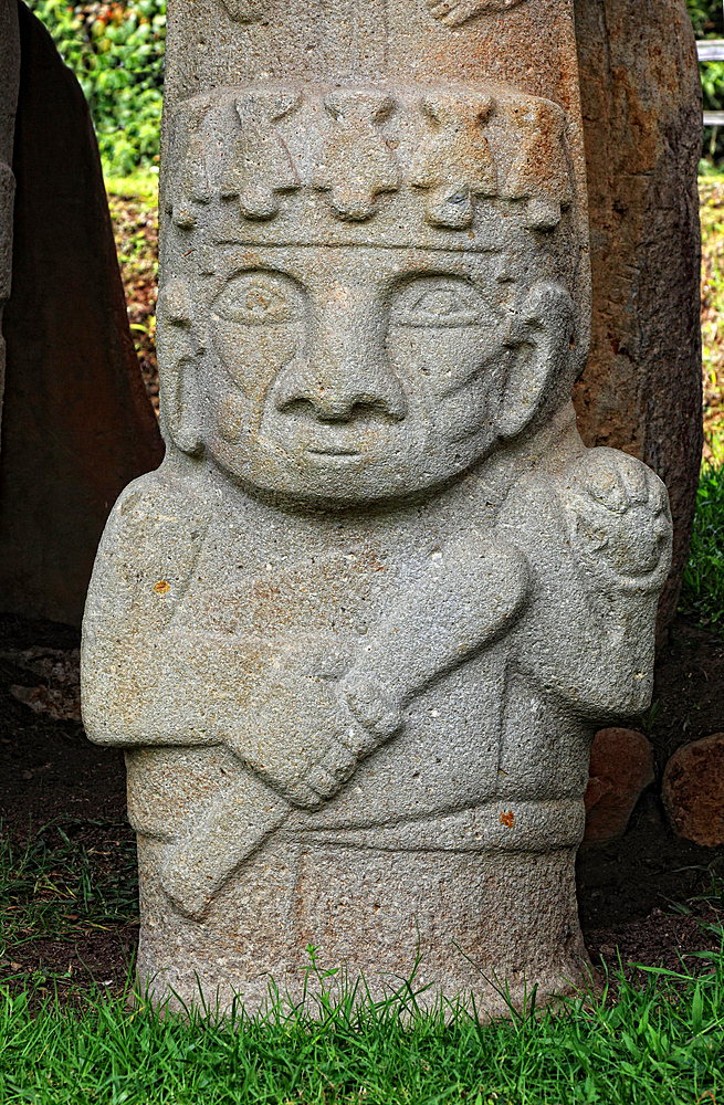 Republic of Colombia, San Augustin, Departamento Huila, archaeological site, prehistoric figures and statues carved from lava and basalt, Colombia, South America