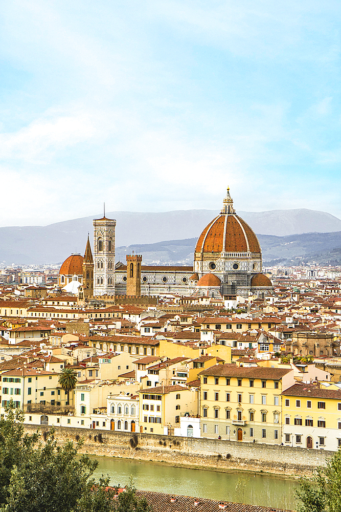 Beautiful cityscape of Firenze (Florence), Italy, with the Duomo and Arno river, Europe