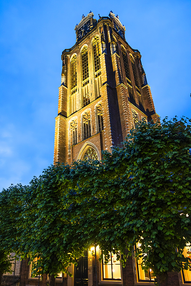 Grote Kerk Dordrecht at the blue hour, Dordrecht, Netherlands