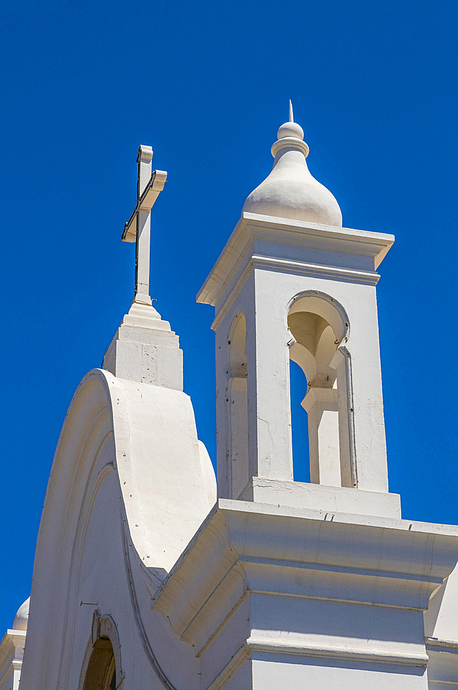 Bright church in San Vincente. Mindelo. Cabo Verde. Africa