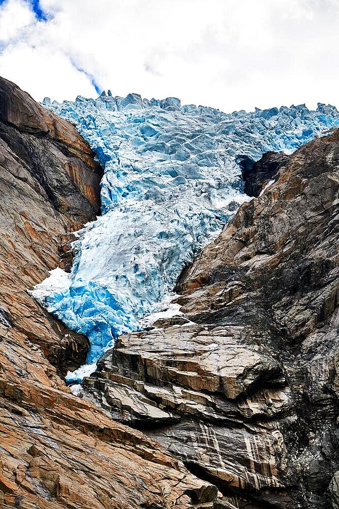 Briksdal glacier in north europe Nordfjord norway