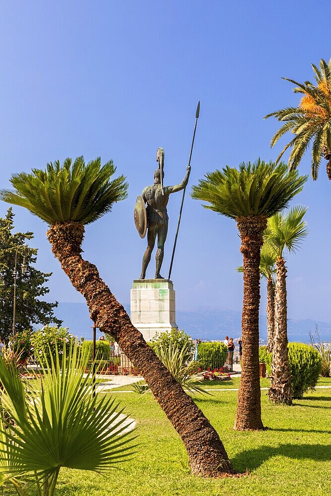 Statue of Achilles in the garden of the Achilleion on Corfu