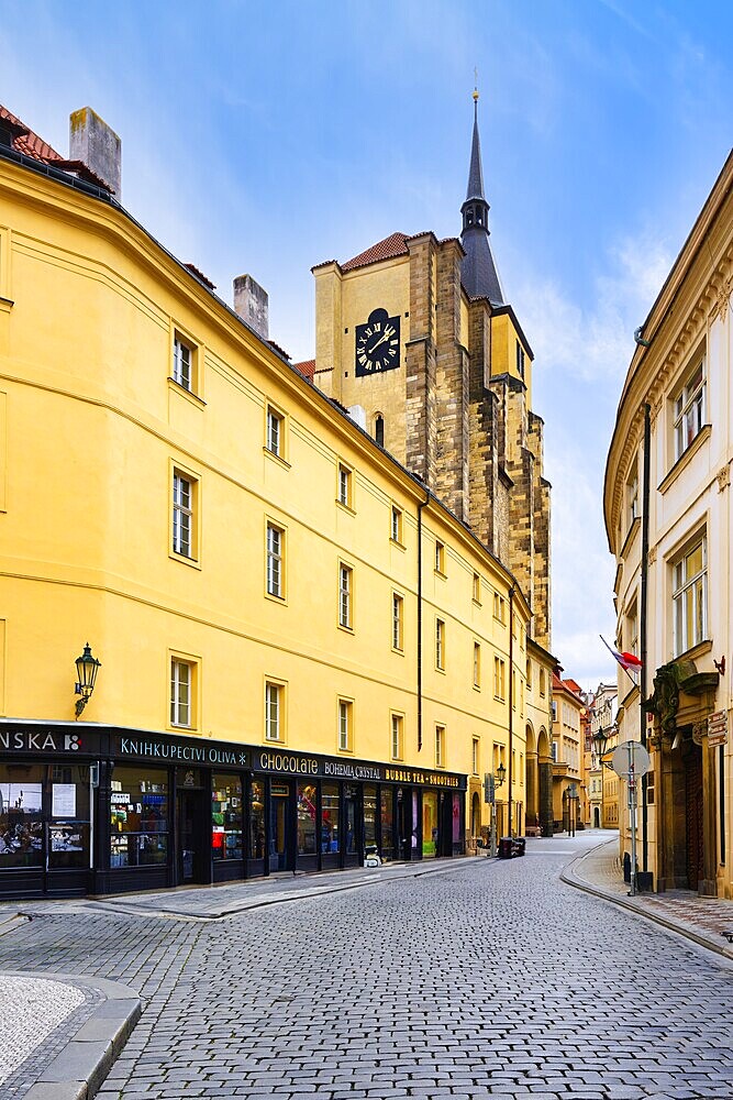 St. Giles Church in the old Town, Prague, Bohemia, Czech Republic, Europe