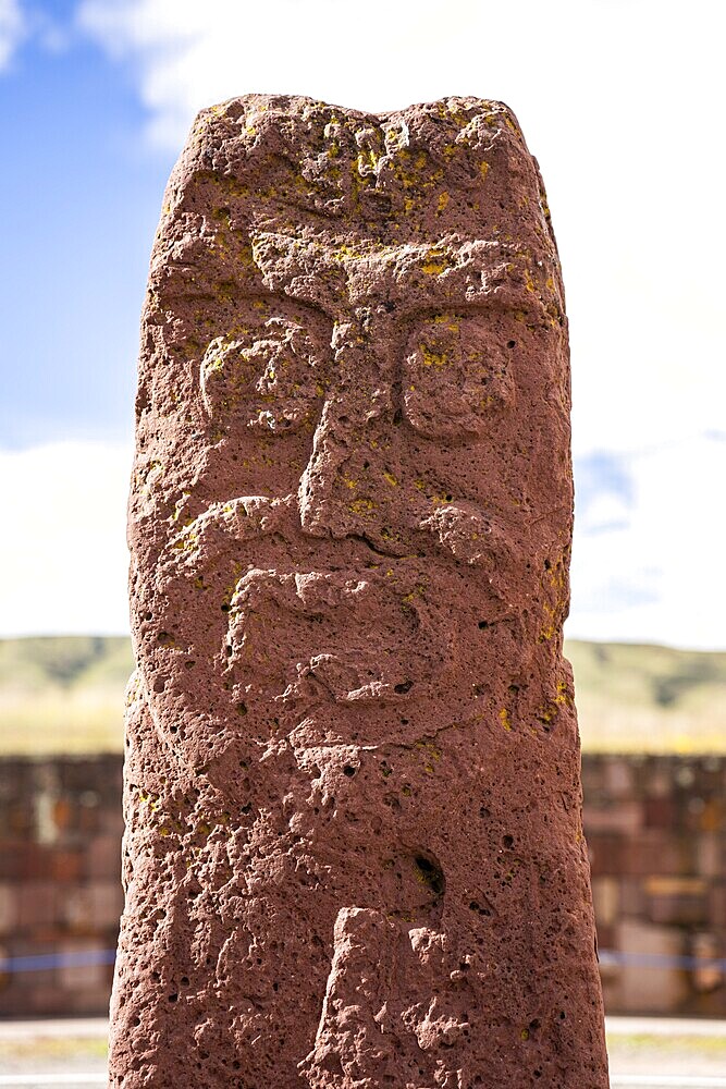 Semi-subterranean temple, Tiwanaku, Bolivia, South America