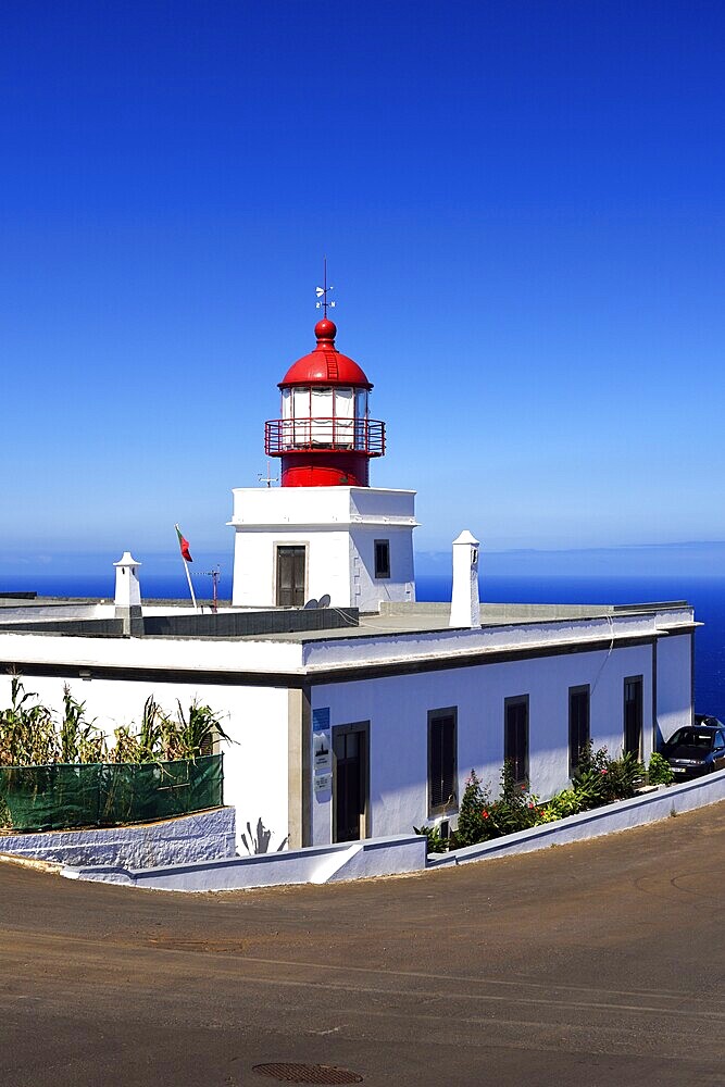 Lighthouse of Ponta do Pargo, the most western point of Madeira, Portugal, Europe