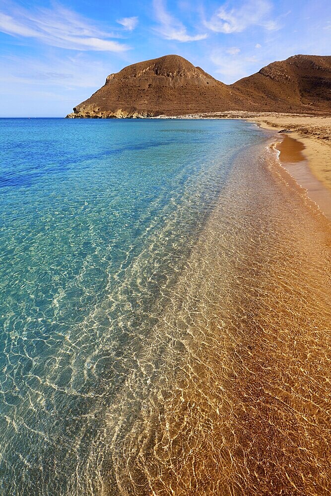 Almeria in Cabo de Gata Playazo Rodalquilar beach at Mediterranean Spain