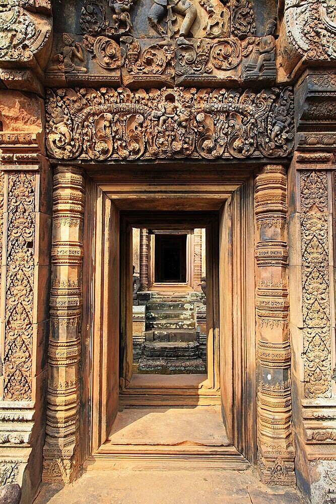 Entrance gate to the Banteay Srei temple complex in Cambodia