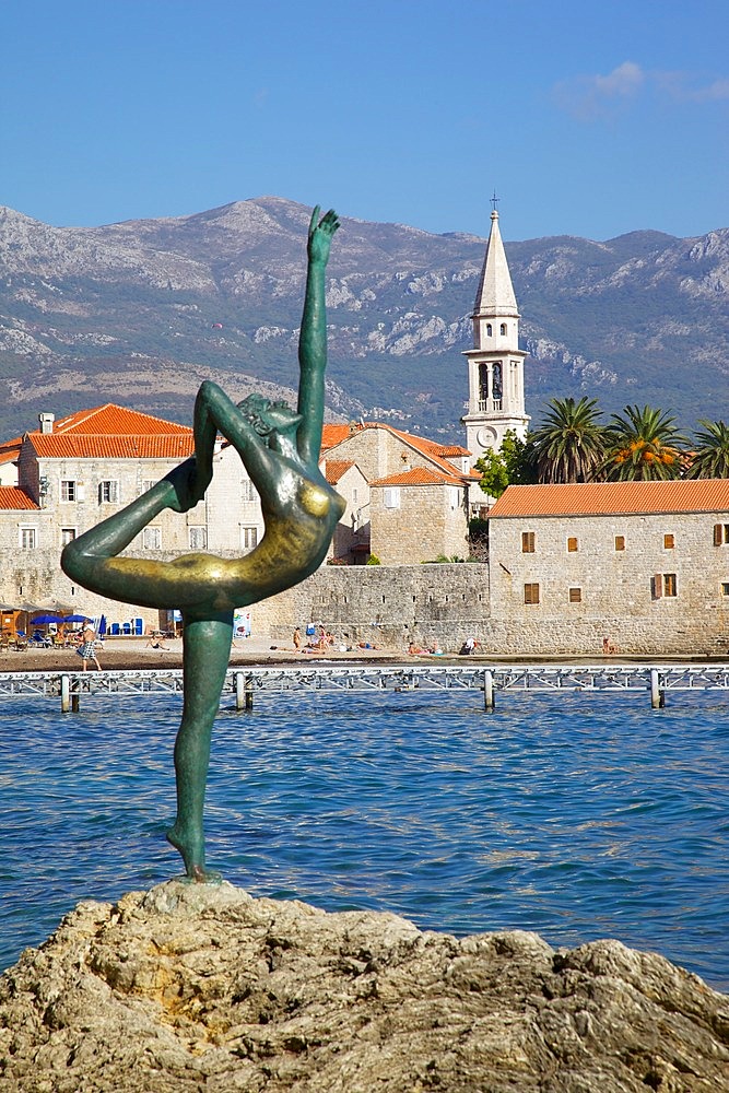 View of Old Town, Budva, Montenegro, Europe