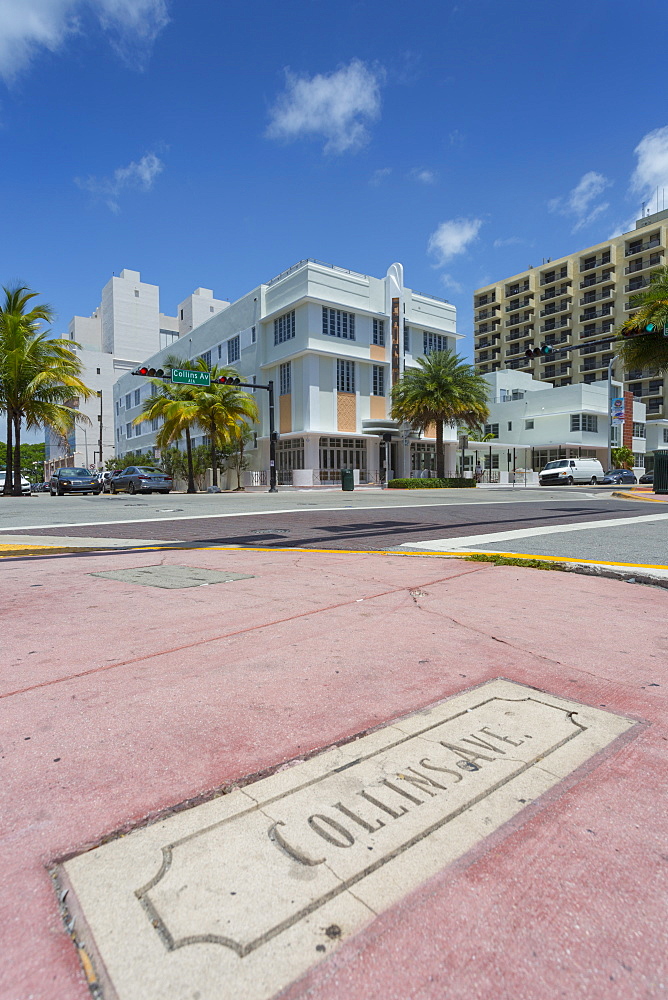 Art Deco architecture on Collins Avenue, South Beach, Miami Beach, Miami, Florida, United States of America, North America