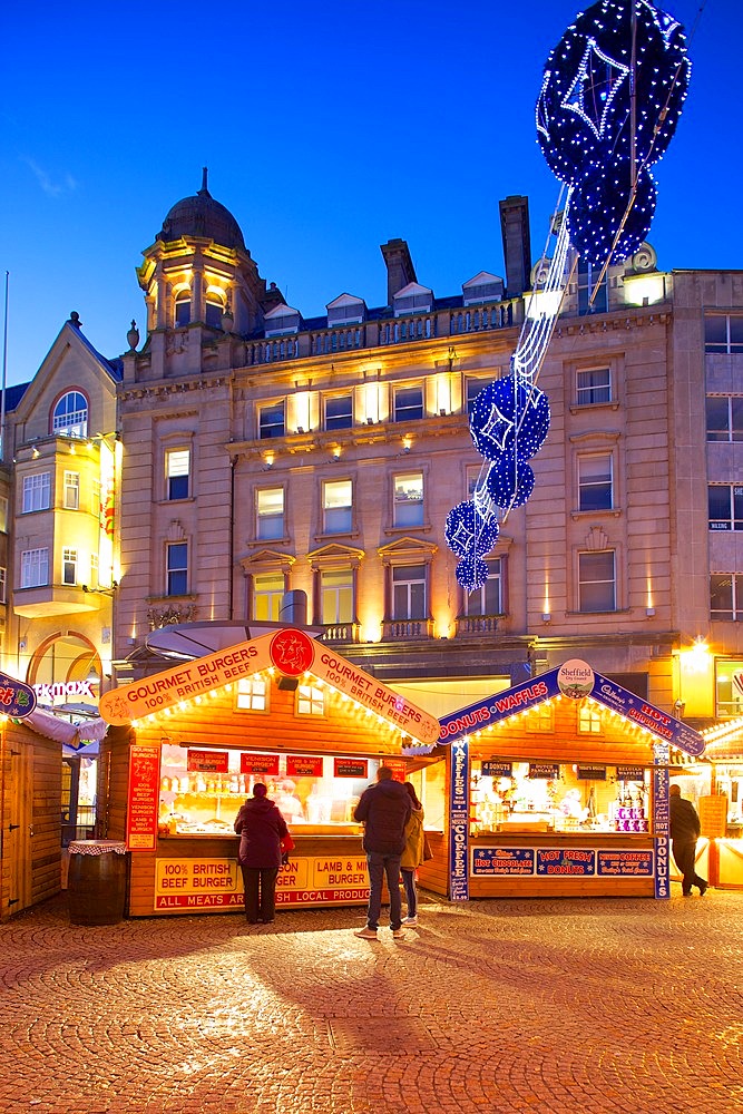Christmas Market, Sheffield, South Yorkshire, Yorkshire, England, United Kingdom, Europe