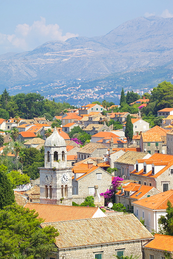 View of Old Town, Cavtat, Dubrovnik Riviera, Dalmatian Coast, Dalmatia, Croatia, Europe