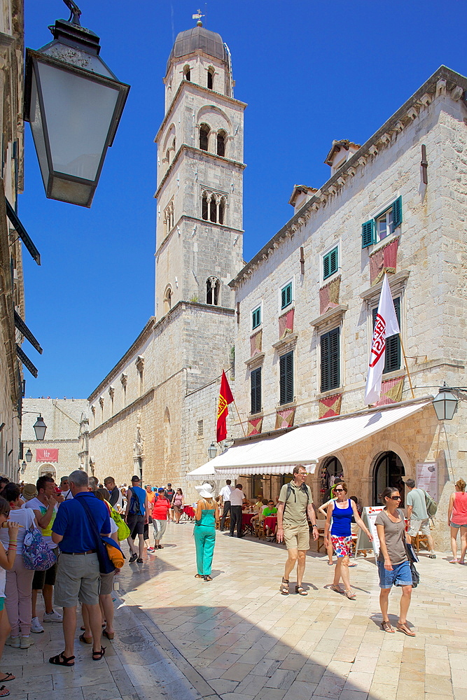 Stradun and St. Saviour's Church, Dubrovnik, Dalmatia, Croaita, Europe