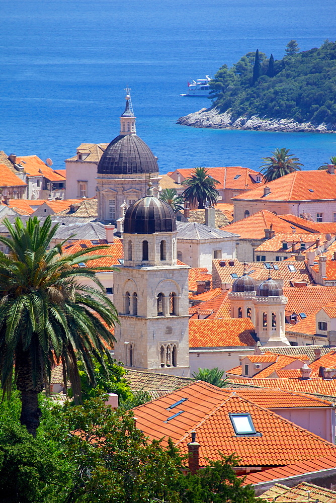 View over Old Town, UNESCO World Heritage Site, Dubrovnik, Dalmatia, Croatia, Europe