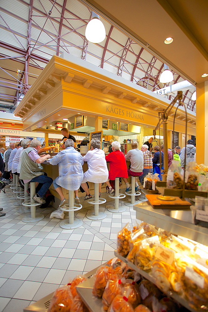 Saluhallen, Market Hall interior, Gothenburg, Sweden, Scandinavia, Europe