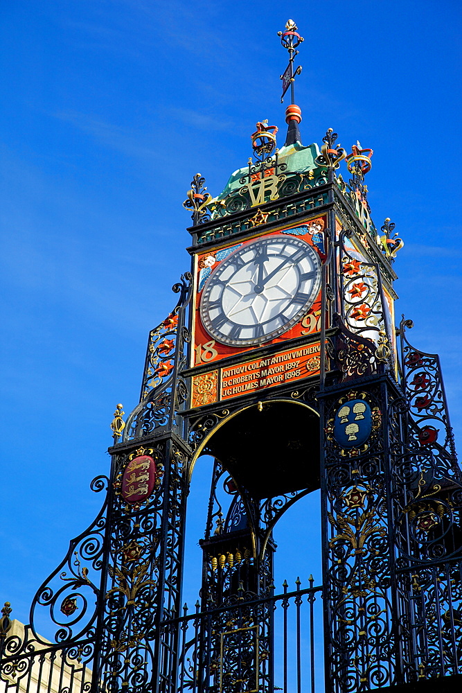 East Gate Clock, Chester, Cheshire, England, United Kingdom, Europe