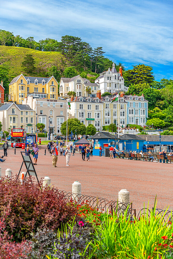 View of Llandudno Promenade, Llandudno, Conwy County, North Wales, United Kingdom, Europe