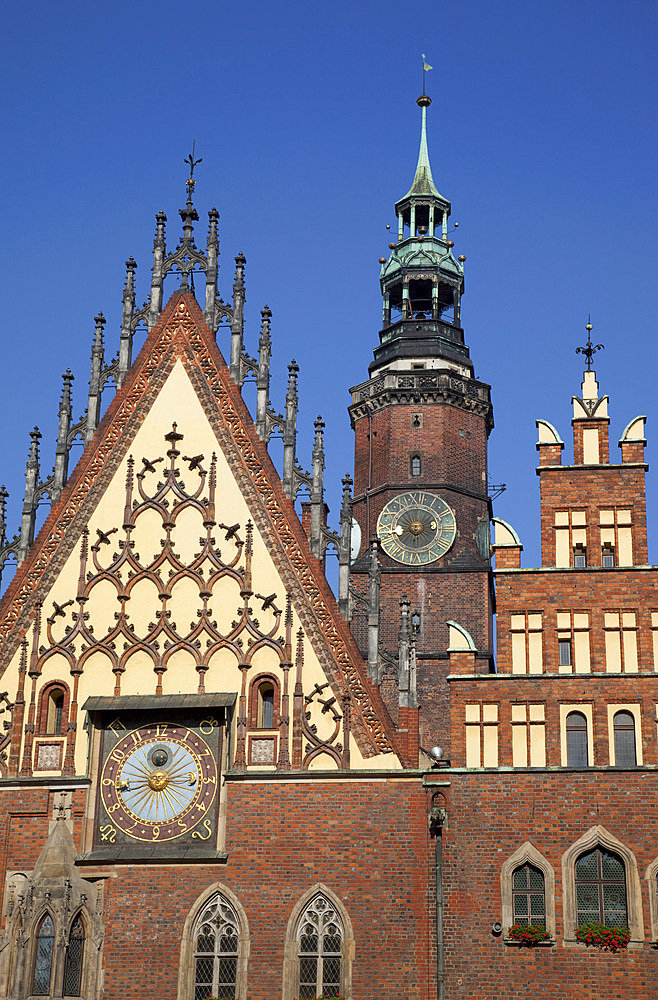 Town Hall, Old Town, Wroclaw, Silesia, Poland, Europe