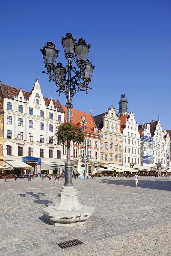 Colourful architecture, Market Square, Old Town, Wroclaw, Silesia, Poland, Europe
