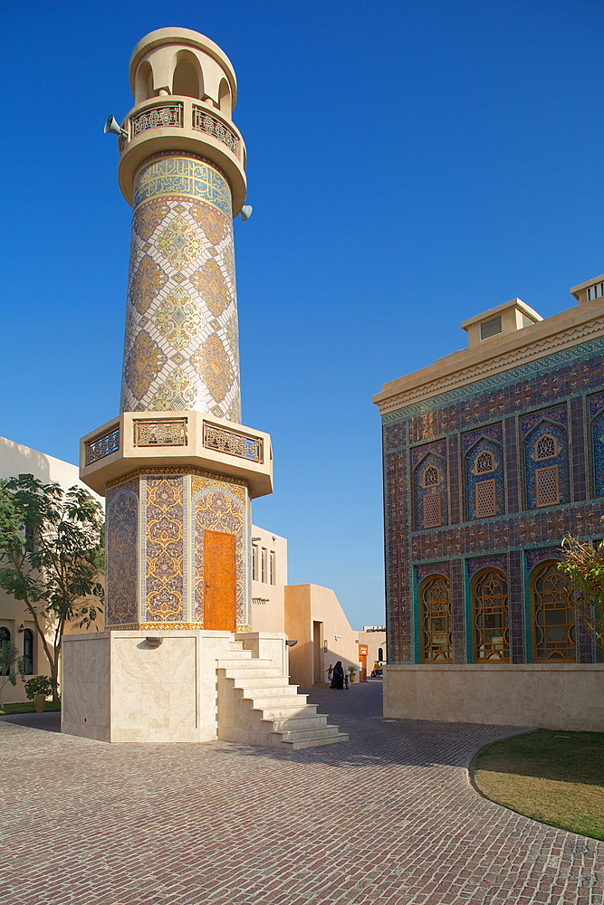 Minaret and Mosque, Katara Cultural Village, Doha, Qatar, Middle East