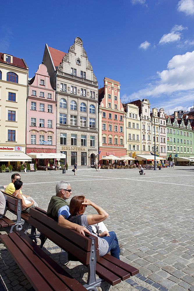 Market Square, Old Town, Wroclaw, Silesia, Poland, Europe