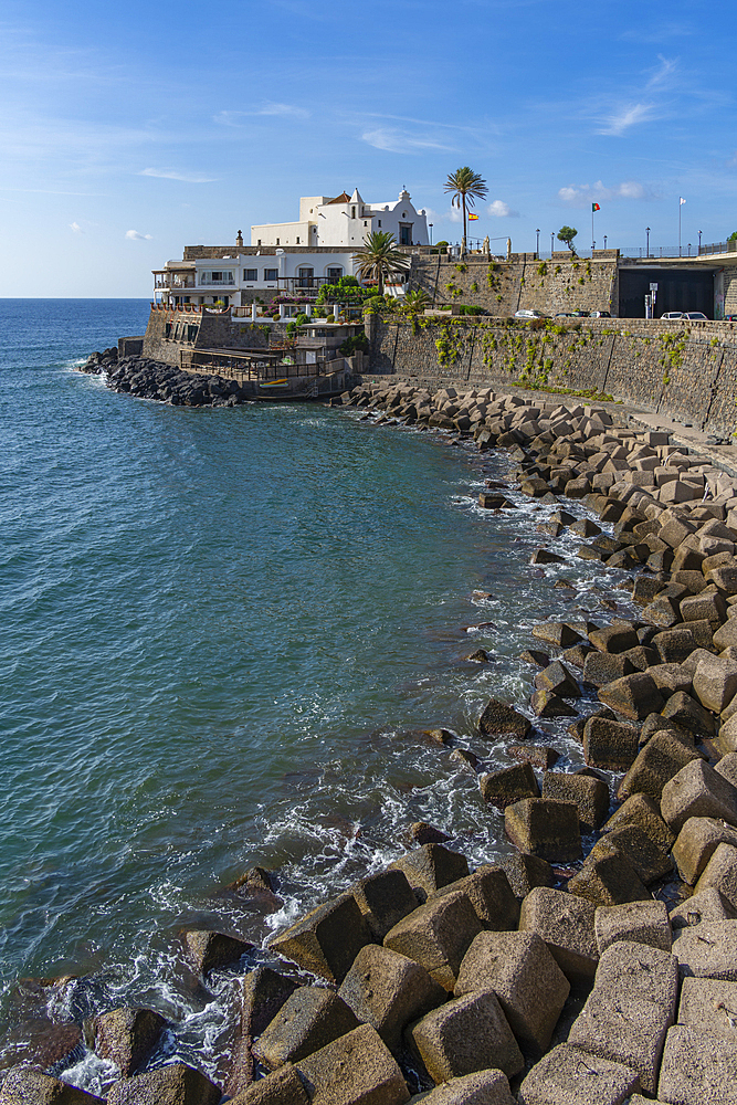 View of Chiesa del Soccorso church, Forio, Island of Ischia, Campania, Italy, Europe