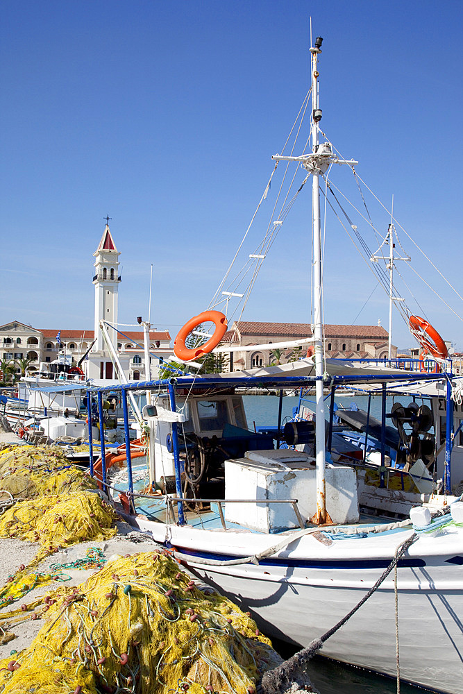 Harbour and boats, Zakynthos Town, Zakynthos, Ionian Islands, Greek Islands, Greece, Europe