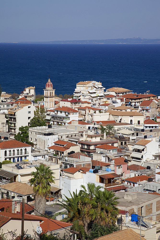 View over town, Zakynthos Town, Zakynthos, Ionian Islands, Greek Islands, Greece, Europe