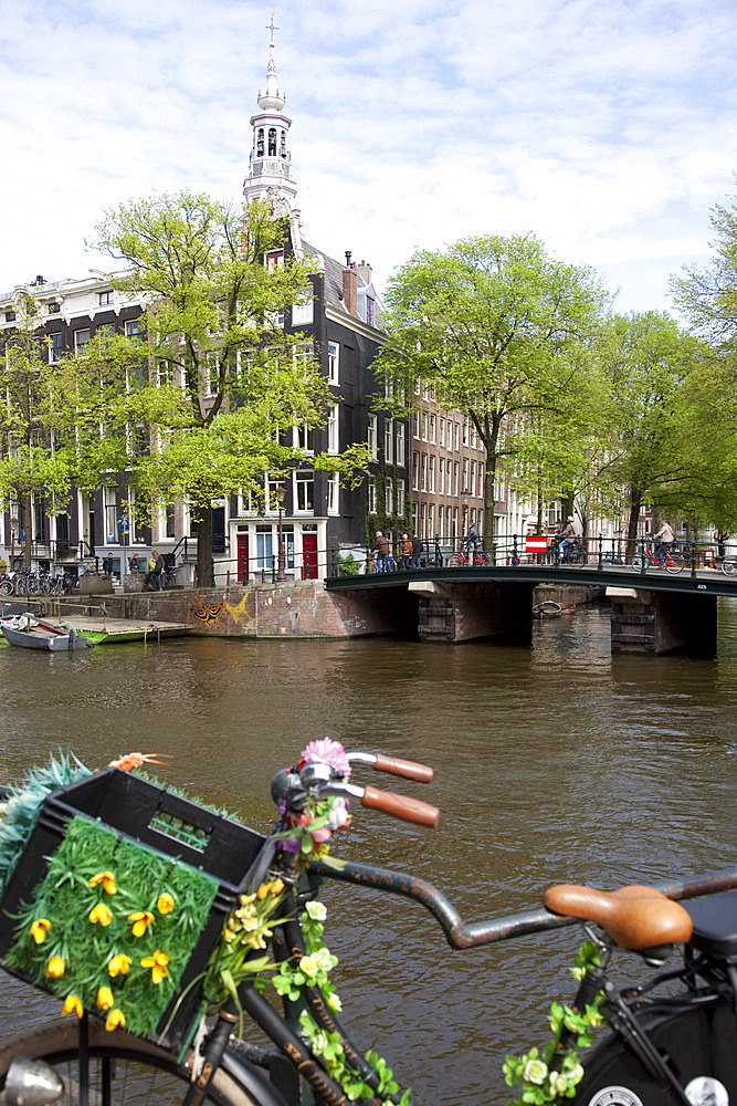 Zuiderkerk and Canal, Amsterdam, Holland, Europe
