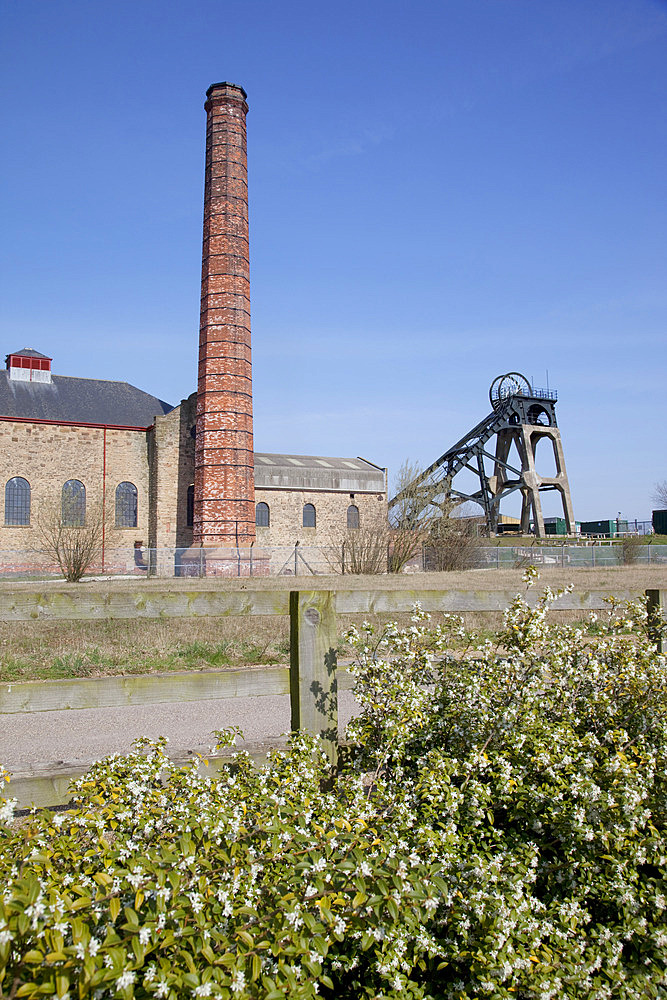 Headstocks, Pleasley Colliery; Derbyshire, England, United Kingdom, Europe