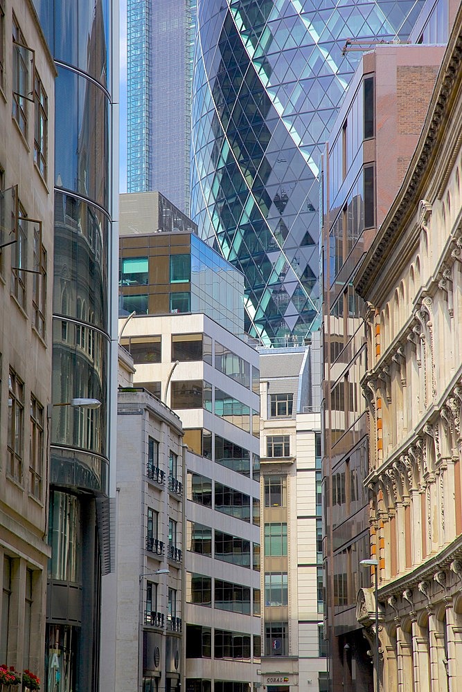 The Gherkin (Swiss Re Building), City of London, London, England, United Kingdom, Europe