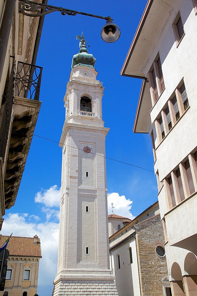 Duomo of San Martino Belltower, Piazza dei Duomo, Belluno, Province of Belluno, Veneto, Italy, Europe