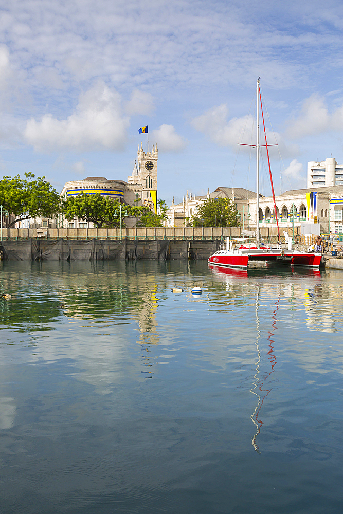 Parliament Building and Constitution River, Bridgetown, St. Michael, Barbados, West Indies, Caribbean, Central America
