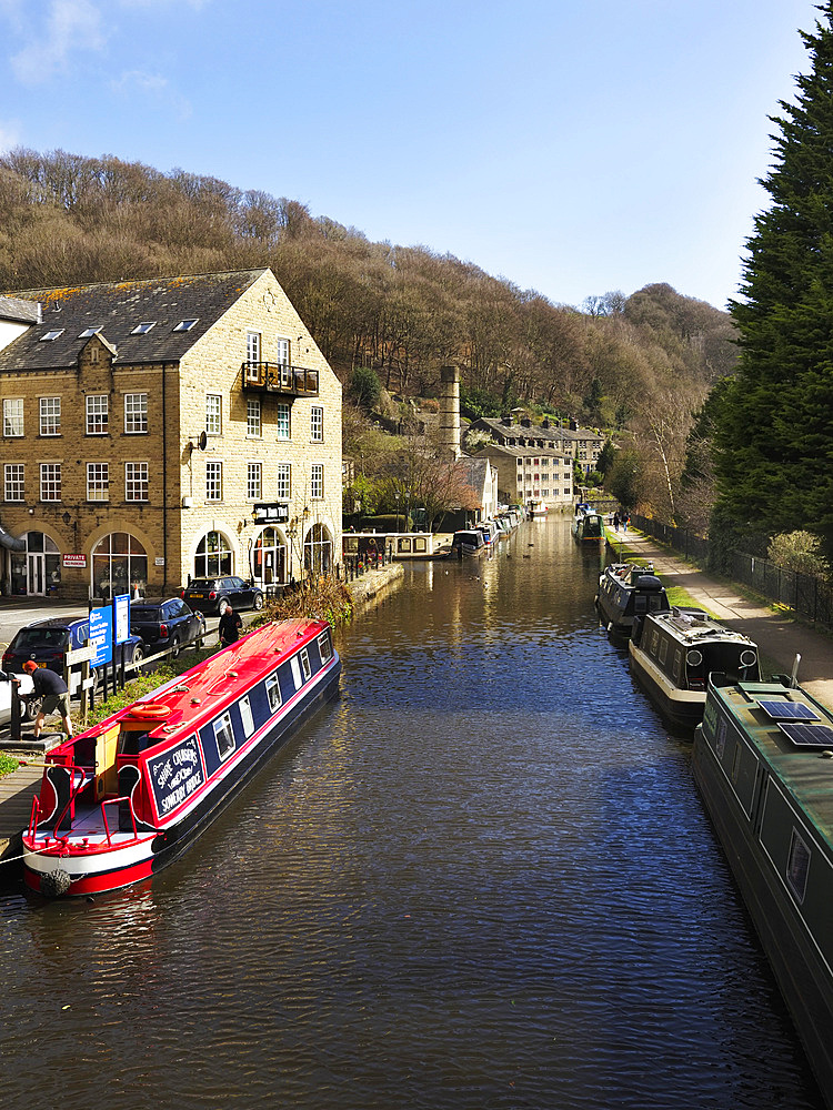 The Rochdale Canal at Hebden Bridge Yorkshire