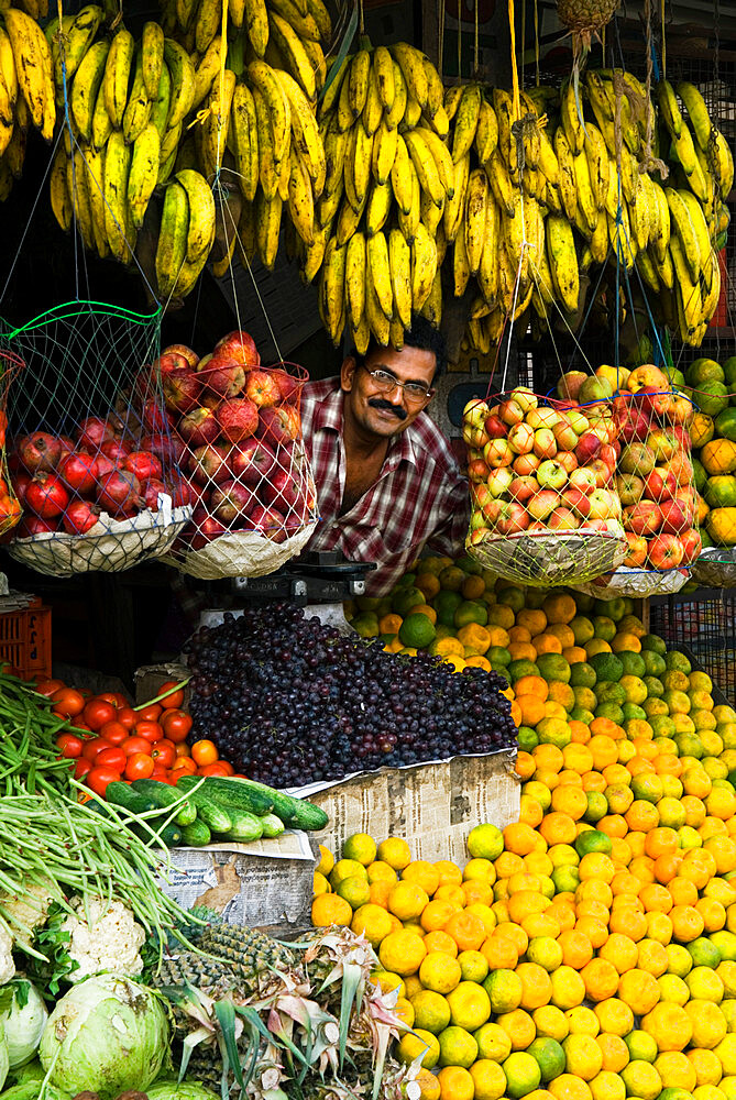 Fruit stall, Kerala, India, Asia