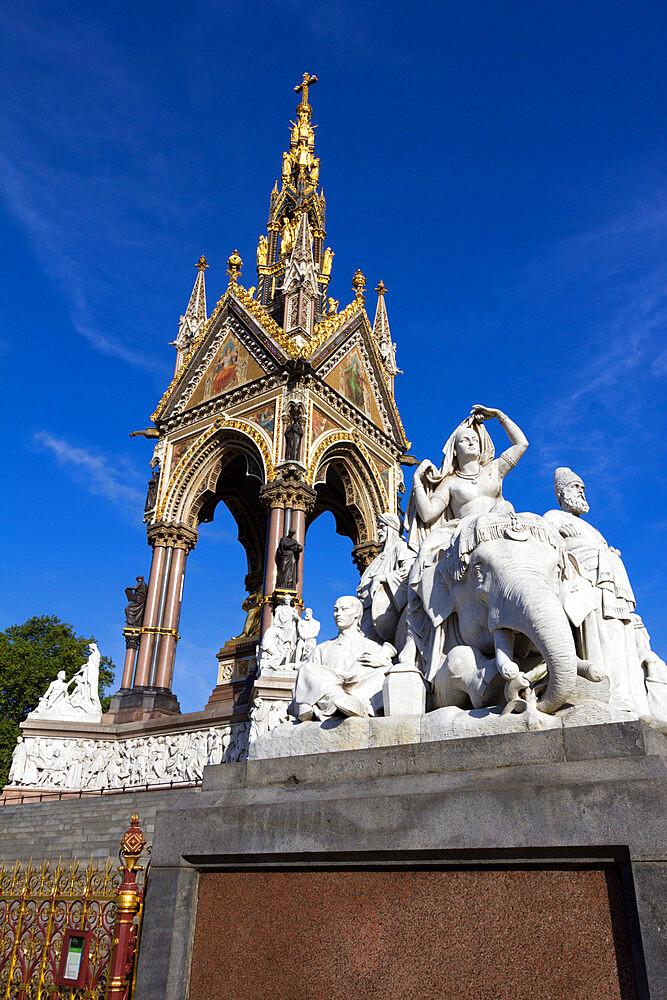 The Albert Memorial, Kensington Gardens, London, England, United Kingdom, Europe