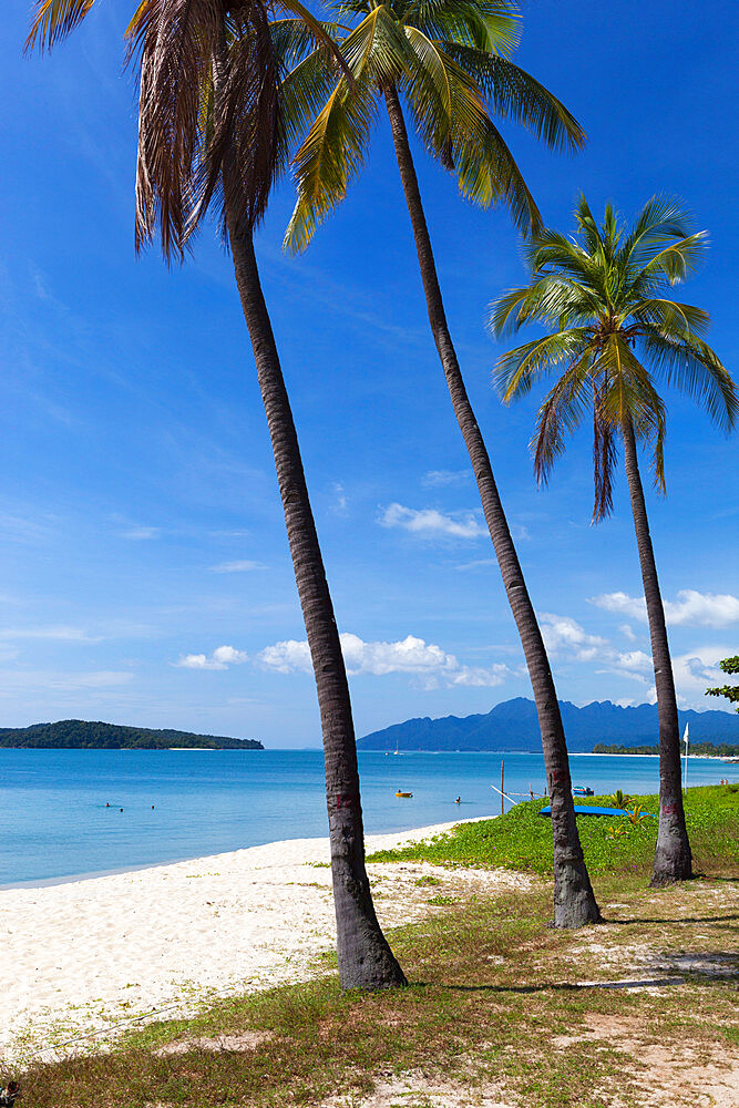 Beach at the Frangipani Langkawi Resort and Spa, Pantai Tengah beach, Langkawi, Malaysia, Southeast Asia, Asia