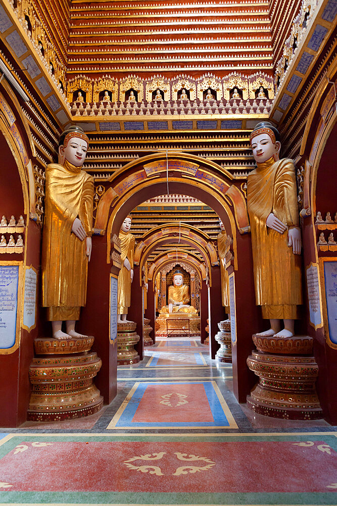 Interior of Thanboddhay Paya (pagoda), near Monywa, Monywa Region, Myanmar (Burma), Asia