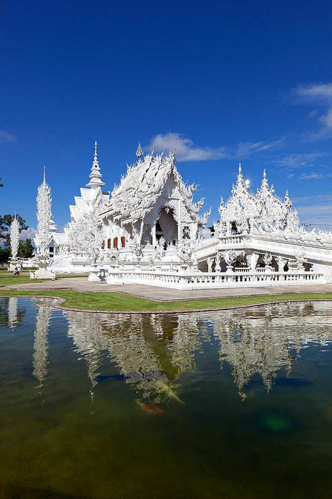 Wat Rong Khun (White Temple), Chiang Rai, Northern Thailand, Thailand, Southeast Asia, Asia