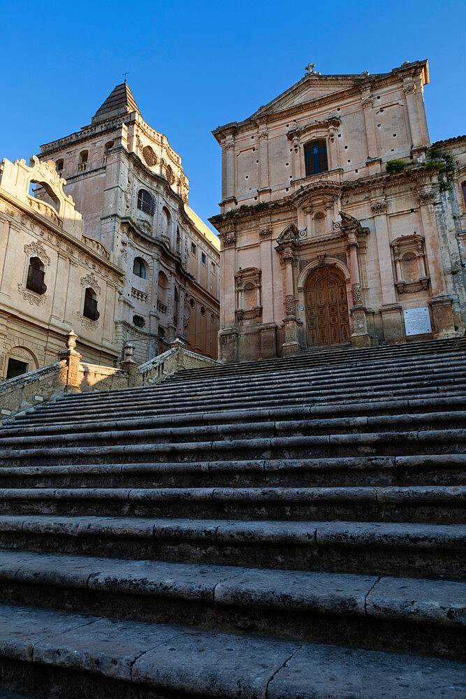 Baroque church of San Francesco, Noto, Sicily, Italy, Europe