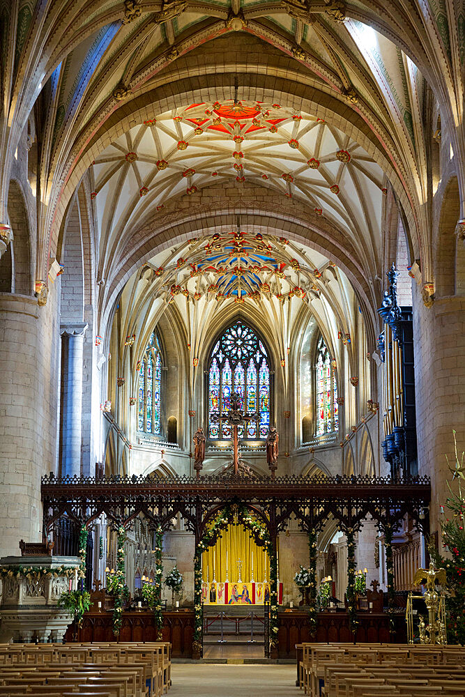 Apse of Tewkesbury Abbey (Abbey Church of St. Mary the Virgin), Tewkesbury, Gloucestershire, England, United Kingdom, Europe