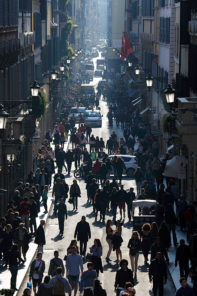 Via Condotti shopping street, Rome, Lazio, Italy, Europe