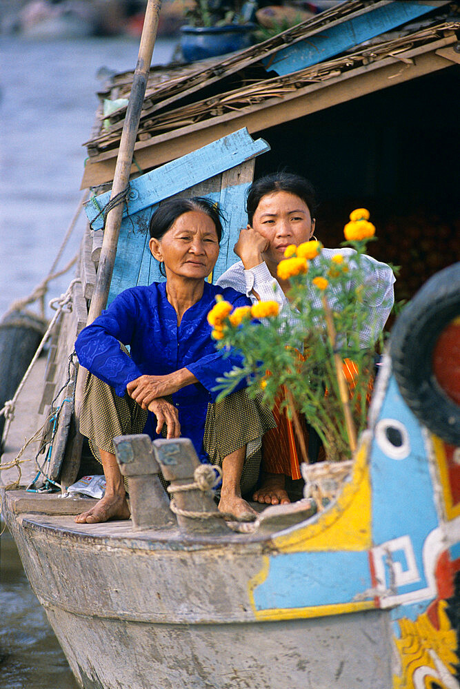 Floating market, Can Tho, Mekong Delta, Vietnam, Indochina, Southeast Asia, Asia